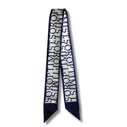 Dark blue twilly scarf